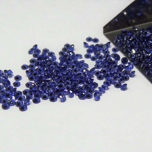 Tanzanite A A A Round Brilliant Cut SIZE CHOICE Loose Stones CZ Gemstones