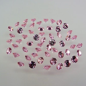 Pink Round Brilliant Cut SIZE CHOICE Loose Cubic Zirconia Gemstones