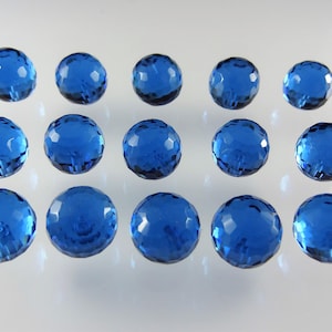 Dark Aquamarine 14mm Round Briolette Cut Loose Spinel Gemstones