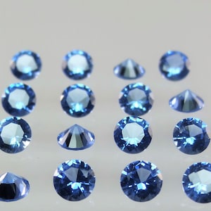 Dark Aquamarine Round Brilliant Cut SIZE CHOICE Loose Stones Spinel Gemstones