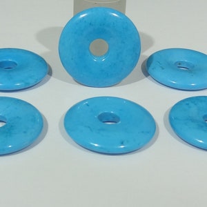 Turquoise 30mm Donut Circle Round Spacer Cabochon Coin Loose Gemstones