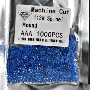 Royal Blue Spinel Round Brilliant Cut SIZE CHOICE Loose Stones WHOLESALE