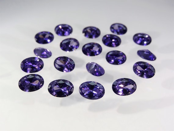 Amethyst Oval Cut Shape SIZE CHOICE Loose Stones Cubic Zirconia Gemstones