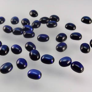 Blue Sapphire Oval Cabochon Shape SIZE CHOICE Loose Corundum Gemstones