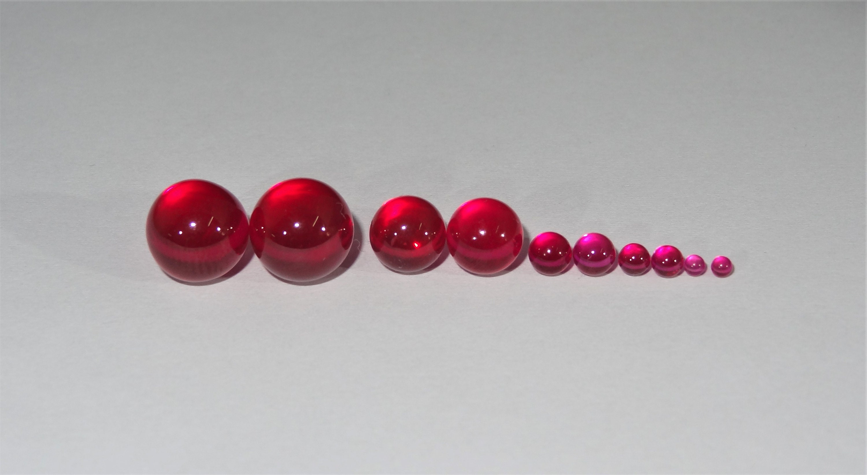 Synthetic Ruby Sphere, Grade 25, 0.0059" Diameter (Pack Of 50)