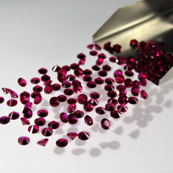 Red Ruby Round Brilliant Cut SIZE CHOICE Loose Stones High Quality Gemstones