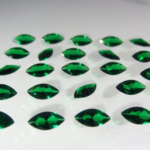 Green Marquise Shape SIZE CHOICE Loose Stones Nanocrystal Gemstones