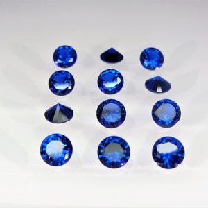 Blue Spinel Round Brilliant Cut SIZE CHOICE Loose Spinel Gemstones