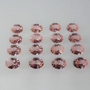 Morganite Oval Cut Shape SIZE CHOICE Loose Stones Nanocrystal Gemstones