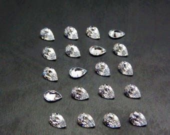 Taille poire blanche CZ CHOIX DE LA TAILLE Pierres non serties Zircone cubique Pierres précieuses de haute qualité