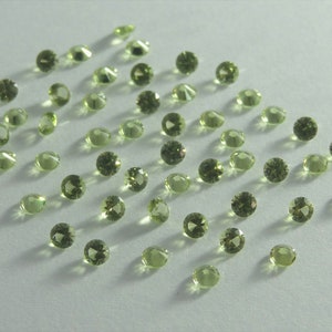 Peridoto Redondo Corte Brillante TAMAÑO ELECCIÓN Piedras Sueltas Piedras Preciosas Semipreciosas Naturales de Alta Calidad imagen 5