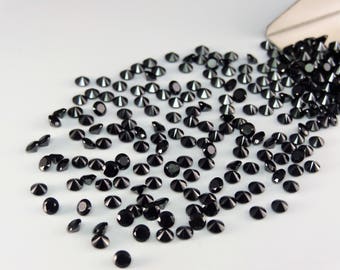 Black Spinel Round Brilliant Cut SIZE CHOICE Loose Stones High Quality Spinel Gemstones