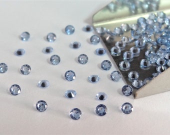 Blue Aquamarine Round Brilliant Cut SIZE CHOICE Loose Spinel Stones High Quality Gemstones