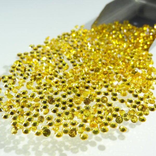 Yellow Round Brilliant Cut SIZE CHOICE Loose Stones High Quality Gemstones