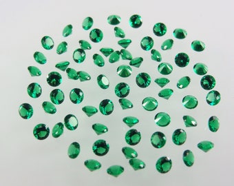 Taglio brillante rotondo verde SCELTA DELLA TAGLIA Pietre sciolte Pietre preziose in nanocristalli