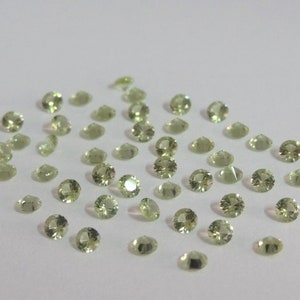 Peridoto Redondo Corte Brillante TAMAÑO ELECCIÓN Piedras Sueltas Piedras Preciosas Semipreciosas Naturales de Alta Calidad imagen 2