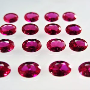 Red Ruby Oval Cut Shape SIZE CHOICE Loose Stones Corundum Gemstones
