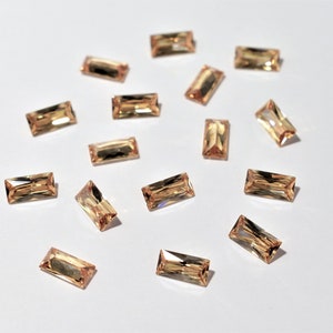 Champagne CZ Baguette Princess Cut GRÖßENWAHL Lose Cubic Zirkonia Edelsteine