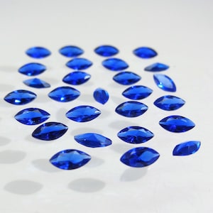 Blue Marquise Cut Shape SIZE CHOICE Loose Stones Spinel Gemstones