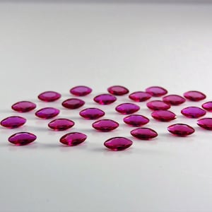 Roter Rubin Marquise Cut Form GRÖßENWAHL Lose Steine Corundum Edelsteine
