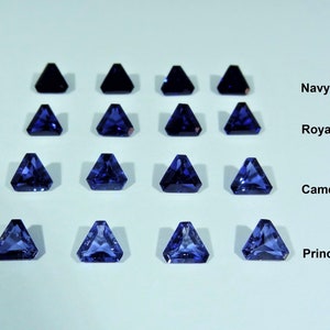Blue Sapphire Triangle Broken Angles Shape SIZE / COLOR CHOICE Loose Stones Corundum Gemstones
