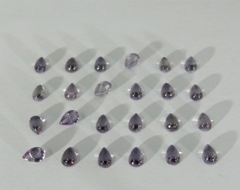 Alexandrite 6x4mm Pear Cabochon Cut Loose Corundum Stones Color Change Gemstones