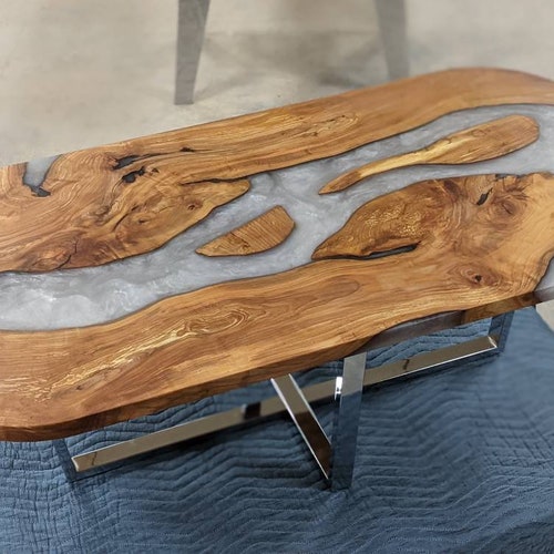 Custom Made River Table Made in the USA With Reclaimed Wood Etsy
