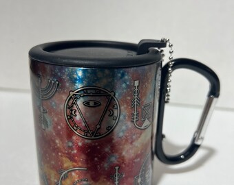 Fuck You Its Magic - Stainless Steel Mug with Carabiner Clip Handle / Burning Man / Festivals / Ascend Expand