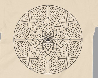 Mandala Cycle - T-shirt ~ sacred geometry clothing ~ festival ~ love ~ yoga ~ compassion ~ meditation