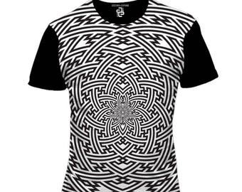 Sacred Sayagata - All Over Print Sublimation Tee - Sacred Geometry Clothing