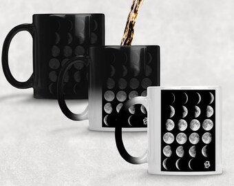 Moon Phases - Morphing Mugs-  Color Changing Mugs - Ascend Expand