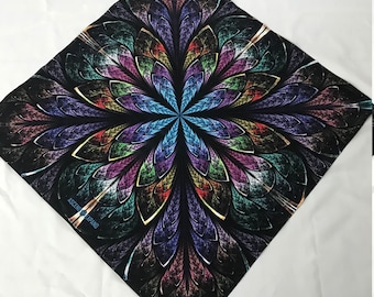 Stained Glass BANDANA - 24"  Bandana - Recycled Fabric / Ascend Expand / Beautiful Colors