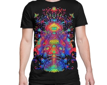 Psychedelic Mushroom - Sacred Geometry All Over Print EDM Rave Festival Odzież