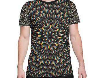 3D Splatter -  All Over Print Tee -  Trippy - lsd - Pattern - Festival Clothing