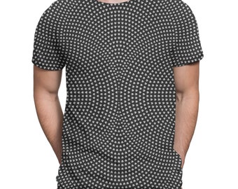 Wzór w kropki - T-shirt z nadrukiem na całej powierzchni - Trippy Dotwork - Odzież festiwalowa