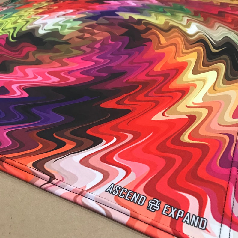 Swirl Drip BANDANA 24 Bandana Recycled Fabric / Ascend Expand / Burning Man / Psychedelic Art image 3