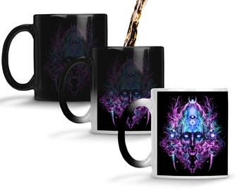 Shaman Face - Morphing Mugs-  Color Changing Mugs - Ascend Expand