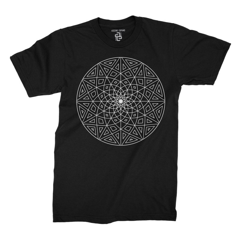 Mandala Cycle T-shirt sacred geometry clothing festival love yoga compassion meditation image 2