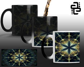 Green Leaf - Morphing Mugs-  Color Changing Mugs - Ascend Expand