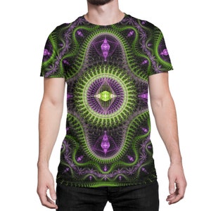 Psy Green - Psychedelic Sacred Geometry All Over Print EDM Rave Festival Clothing