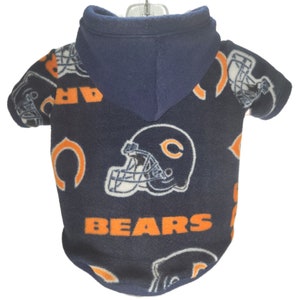 Dog Hoodie - Chicago Bears Sports Fleece Fabric