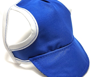 Dog Hat - Royal Blue White Trim