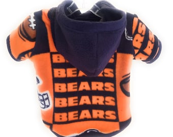 Sudadera con capucha para perro - Tela polar deportiva de los Chicago Bears