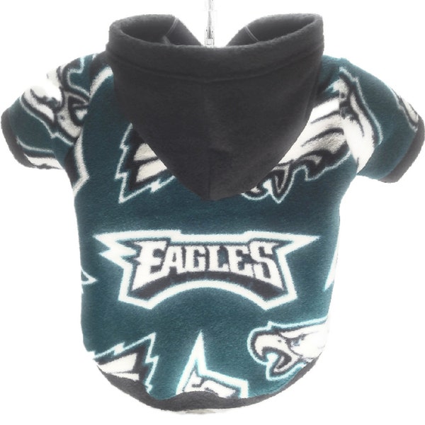 Dog Hoodie - Philadelphia Eagles Sports Fleece Fabric