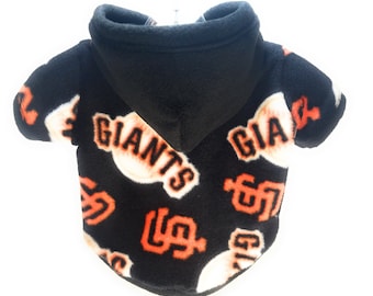 Dog Hoodie - Giants Sports Fleece Fabric