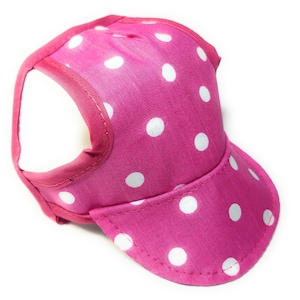 Dog Hat - Polka Dot Pink