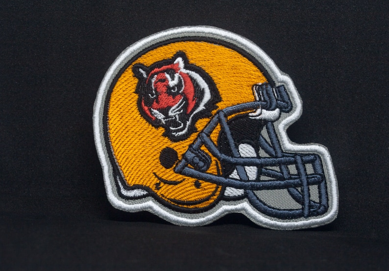 Sew On Size 3/'/' x 4/'/' Helmet of the Bengals player Set of the 5 patches 1 patch BONUS 75mm x 100mm Patches Iron On