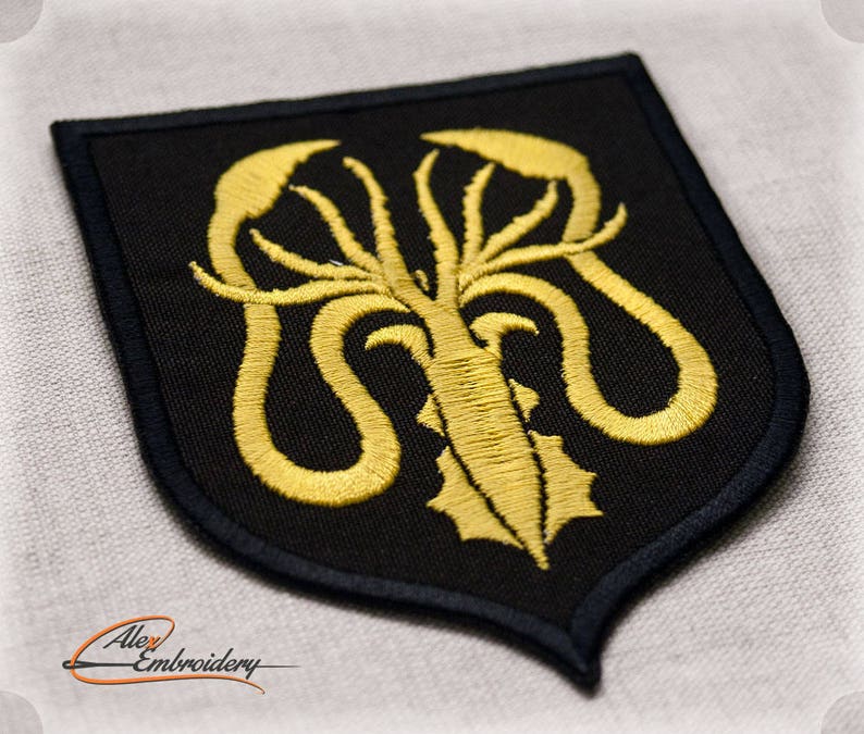 Patch Iron-on. House Greyjoy Logo. Shield 3.5x3.9 Inches. | Etsy