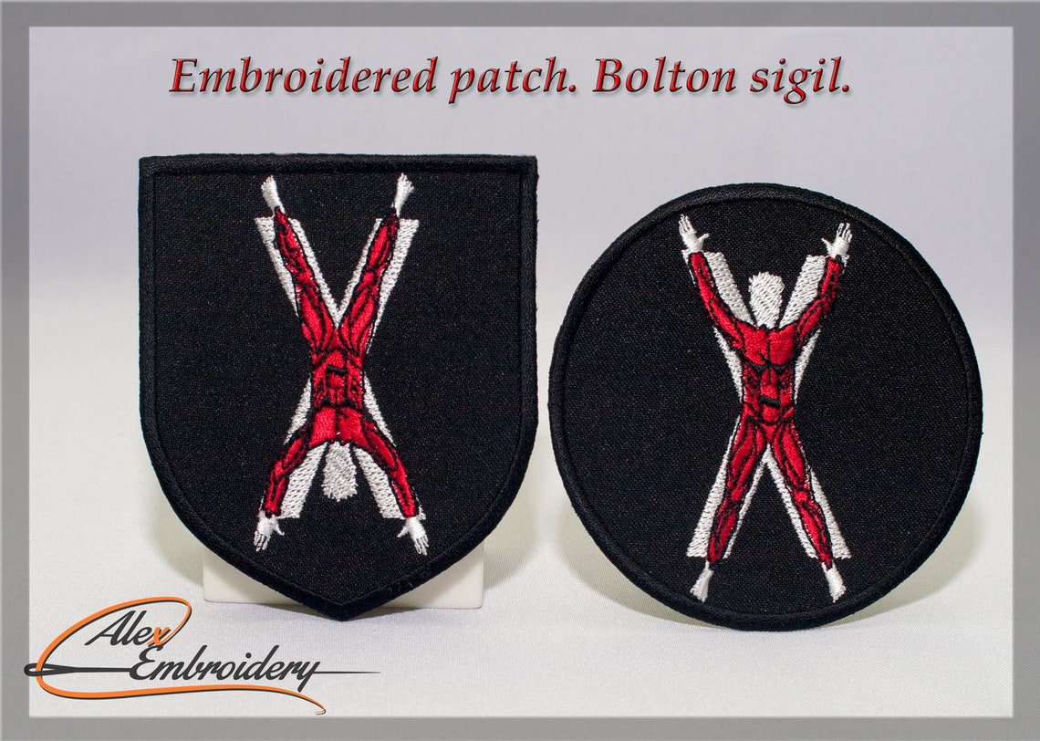 Patch Ironon. Bolton Sigil. Shield 3.5x3.9 Inches. 81x99 Mm. Etsy