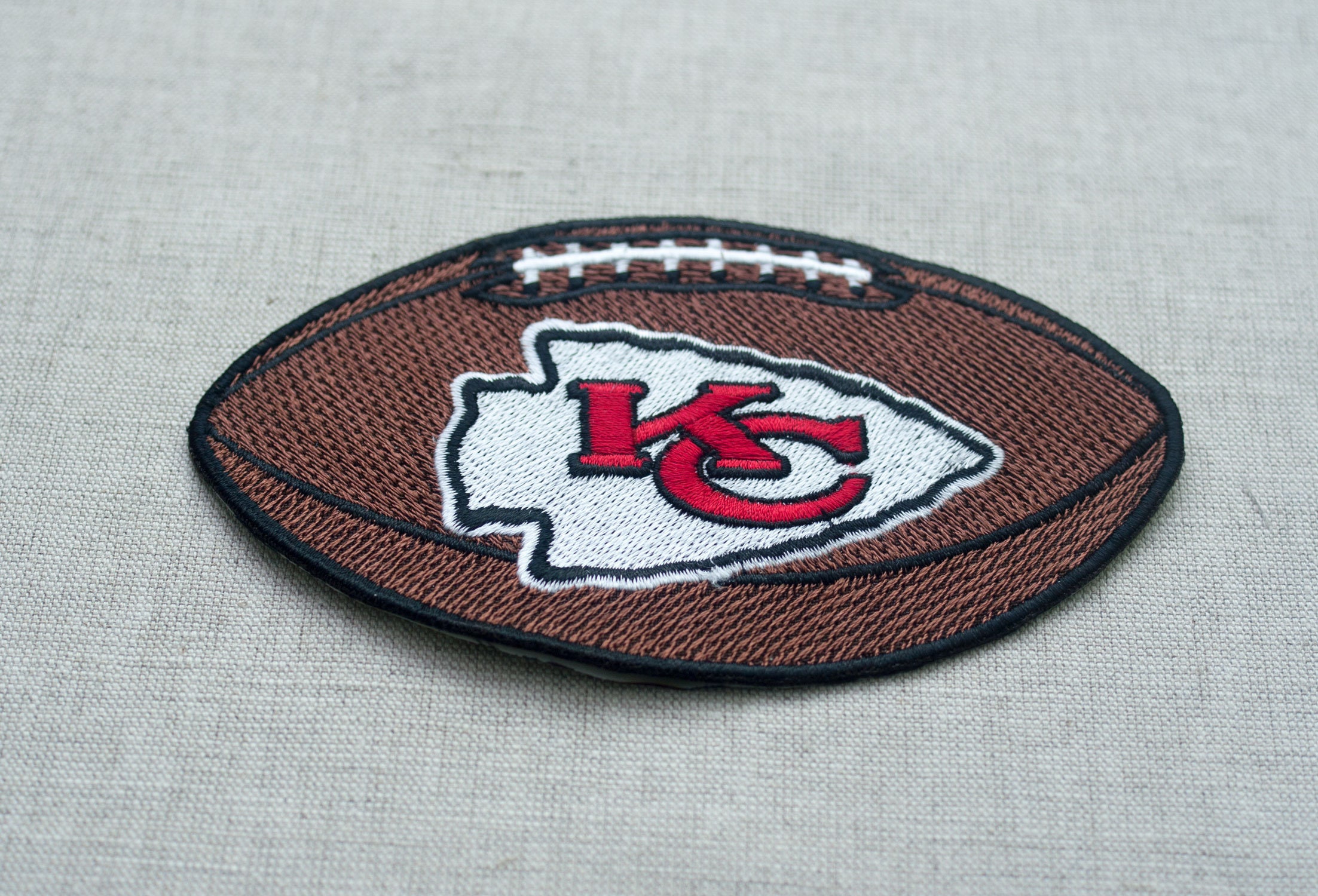 Embroidered Patch. Kansas City Chiefs Ball. Patch Iron On. Sew Etsy